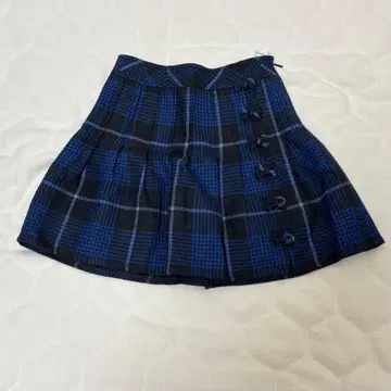 Rene 스커트 모 100% 리본 체크