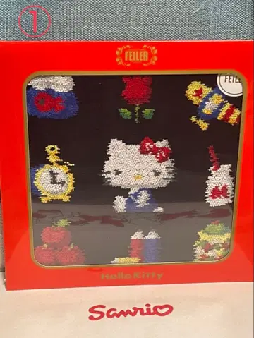 헬로키티 타월 컬러풀 자수