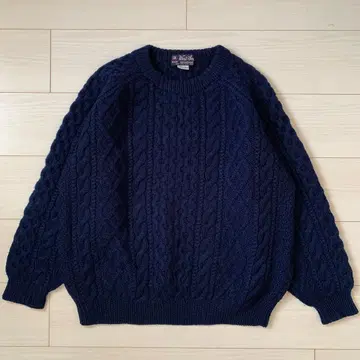 네이비 피셔맨 스웨터