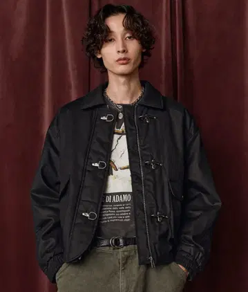 [ 완판템 ] Bleme 파이어맨 충전솜 볼륨 오일드 코튼 블루종