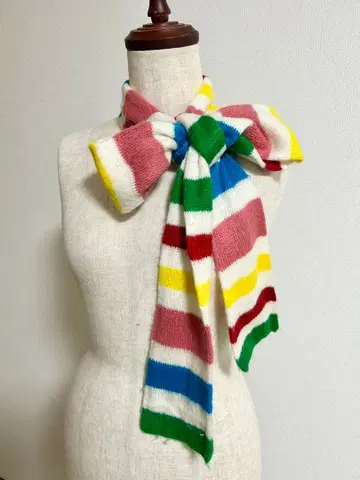 스트라이프 머플러 가는 머플러