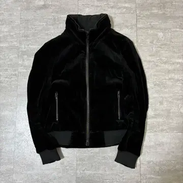 Y2K 시크 스타일 갸루 남자 헤이세이 트랙 자켓 벨로아 리브 짧은 기장