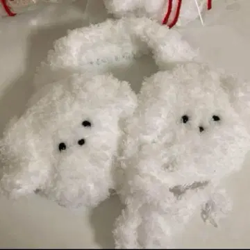 [ 주말 세일 ] 귀도리 화이트 복슬복슬 강아지 귀도리