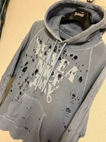 M thank you friends [ 디스트로이 가공 후드티 ]