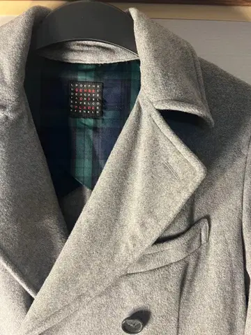 [ 새상품급 ] 울 더블 브레스트 그레이 코트