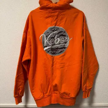 KEBOZ 오렌지 후드티 남성용
