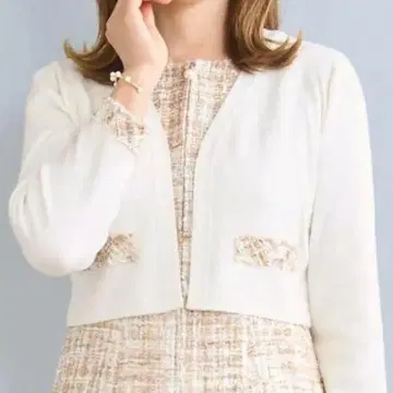 프리마셰레 트위드 MIX 니트 볼레로