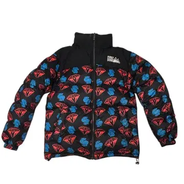 BBC x FIRST DOWN 다운 자켓 다이아몬드 패턴 리버서블