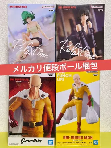 [ 미개봉 새상품 ] 원펀맨 피규어 사이타마 후부키 타츠마키 세트