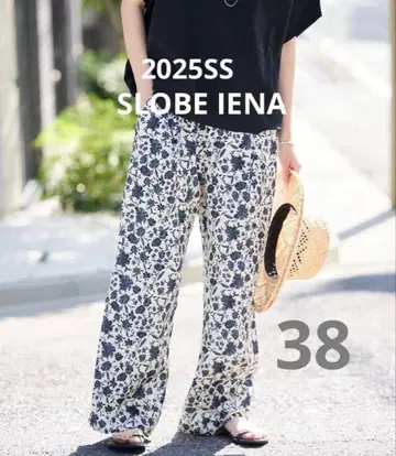 SLOBE IENA 모듬 플라워 팬츠 내추럴 38