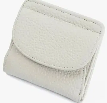 미니 지갑 여성용 이단 접이식 얇은 타입 안티스키밍 화이트 아이보리