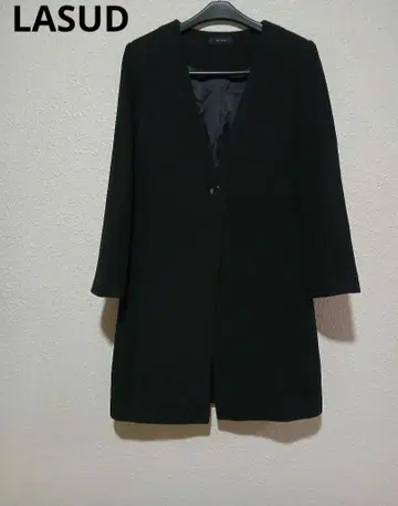 [ LASUD ] 노카라 코트 블랙