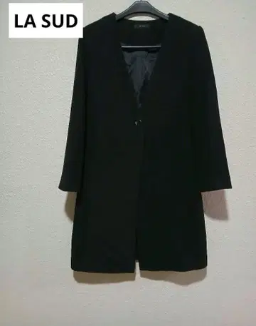 [ LASUD ] 노카라 코트 블랙