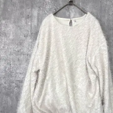 샤기 니트 상의 심플 귀여운 걸리시 예쁜 고급 캐주얼