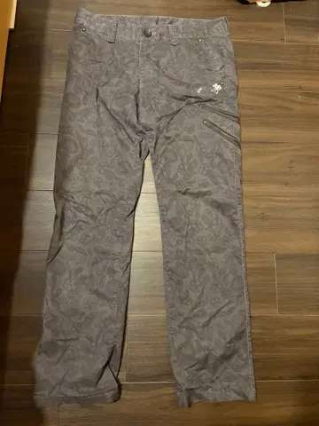 페이즐리 카고 팬츠 페이즐리 무늬 짙은 브라운