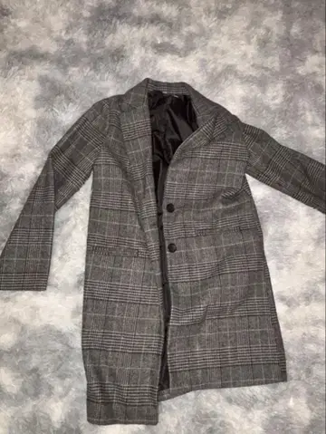 EGOIST 그레이 계열 체크 테일러드 자켓