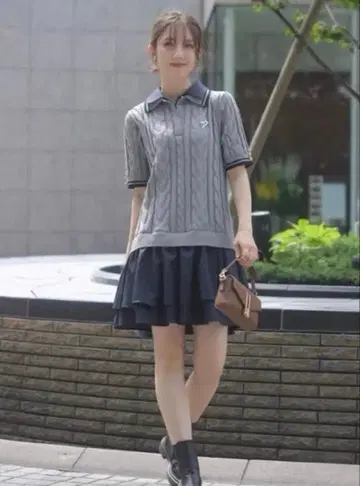 아푸와이저 리셰 케이블 스키퍼 레이어드 미니 원피스