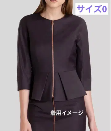 테드베이커 7부 기장 자켓 짙은 퍼플 페플럼 스타일업