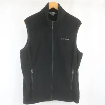 Eddie Bauer 로고 자수 하이넥 플리스 지퍼 베스트 구제 의류
