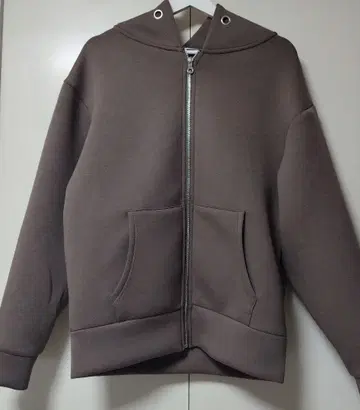 모카색 후드 부착 자켓 S 사이즈