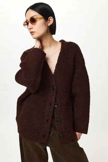 스터닝 루어 부클레 세트 카디건 브라운