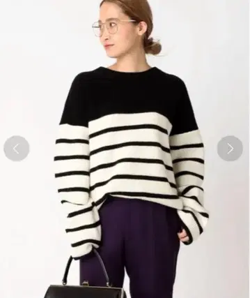 Deuxieme Classe 보더 니트 스웨터