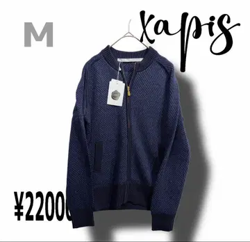 xapis 네이비 집업 니트
