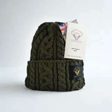 새상품 HIGHLAND 2000 남녀 공용 영국제 메리노울 니트 모자