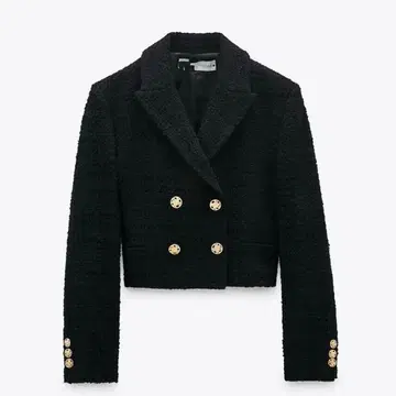 ZARA 자라 트위드 숏 기장 자켓
