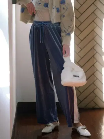 사이드 라인 레이스 벨로아 팬츠 FURFUR 퍼퍼 블루