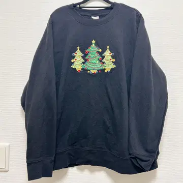 051 블랙 블랙 크리스마스 트리 구제 의류 트레이닝복