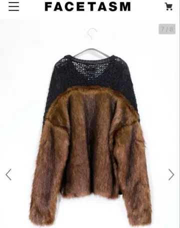 kohh 착용 FACETASM FAUX FUR KNIT