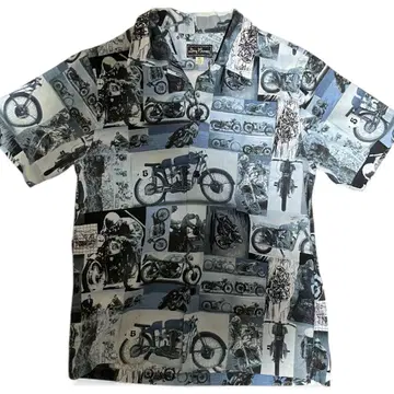Dry Bones 바이크 프린트 반팔 셔츠 S