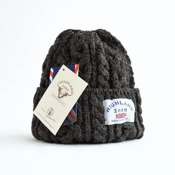 새상품 HIGHLAND 2000 영국제 남녀 공용 울 니트 모자