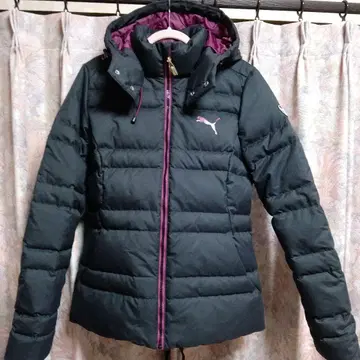 새상품급 Puma 후드 부착 블랙 다운 자켓 M 사이즈