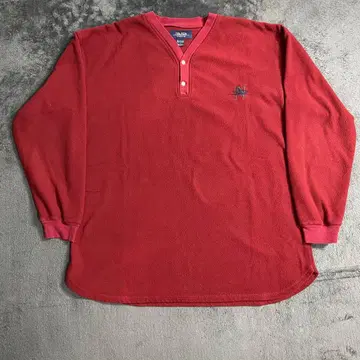 NAUTICA 노티카 헨리넥 플리스 맨투맨 레드