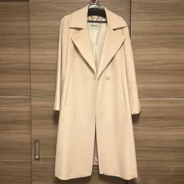 로페 캐시미어 혼방 베이지 울 롱 코트