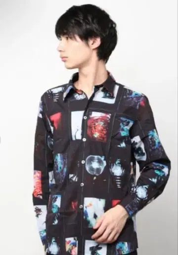 [ 새상품급 ] PS Paul Smith 블로킹 그래픽 프린트 셔츠 블랙