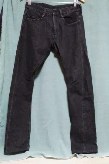 블랙 데님 팬츠