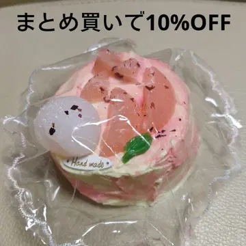 kikisquishy 보야보야 주머니 복숭아 화이트 옥 케이크 L 사이즈