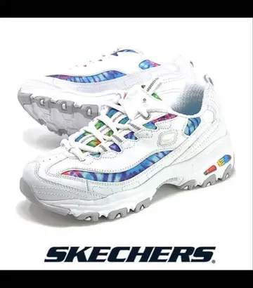 SKECHERS 스니커즈 26cm 화이트/멀티 컬러