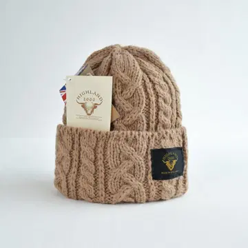 새상품 HIGHLAND 2000 남녀 공용 영국제 알파카 니트 모자