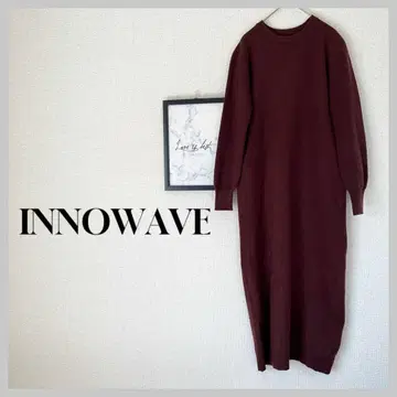 이노웨이브 롱 니트 원피스 / 긴팔 브라운 갈색 M 사이즈