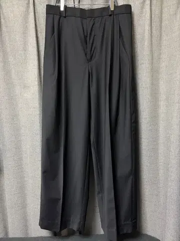 COS 와이드 레그 울 팬츠 블랙 40