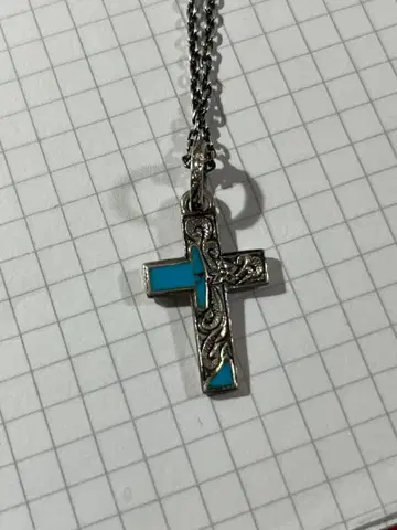 실버 925 펜던트 크로스 십자가 착용 사진 있음