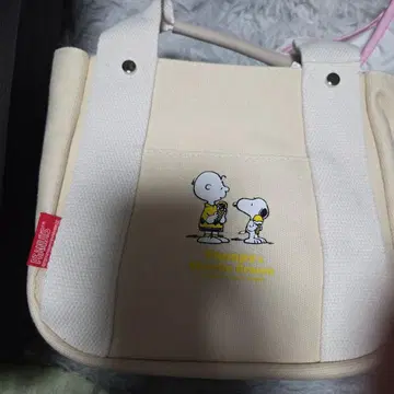 스누피 자수 캔버스 백