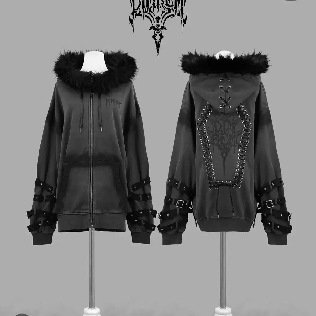 dimmoire アウター Dimmoire Magician Hooded Zip-Up Parka Gray #딤모아르,#Dimmoire on