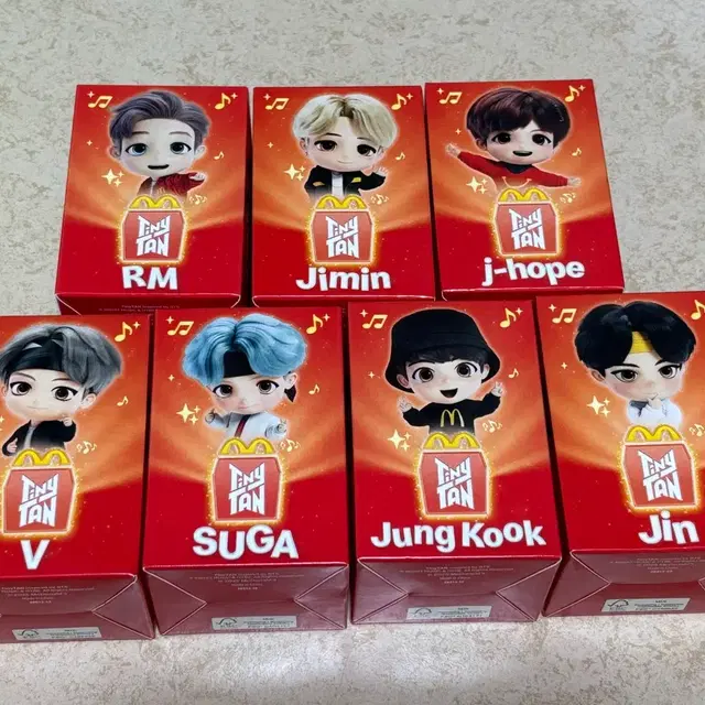 맥도날드 BTS TinyTAN 피규어 2탄 풀세트