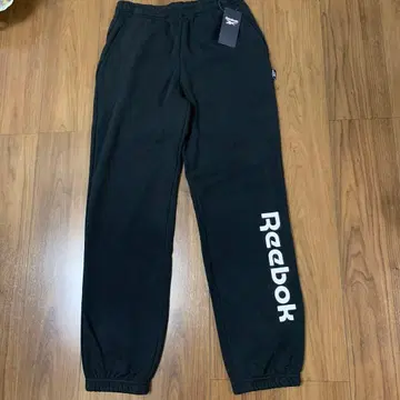 리복 블랙 스웨트 팬츠 M 사이즈 남성용 블랙 속기모