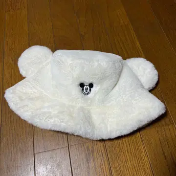 [ 당일 발송 ] 디즈니 버킷햇 미키 화이트 복슬복슬